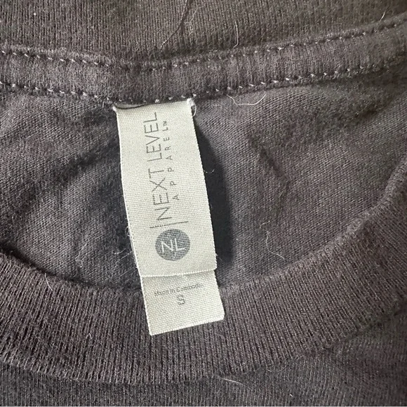 Next Level Apparel Black Tee with Yellow and White Graphics Small - Picture 5 of 7